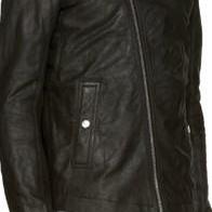 Men Black Lambskin Hooded Leather Jacket